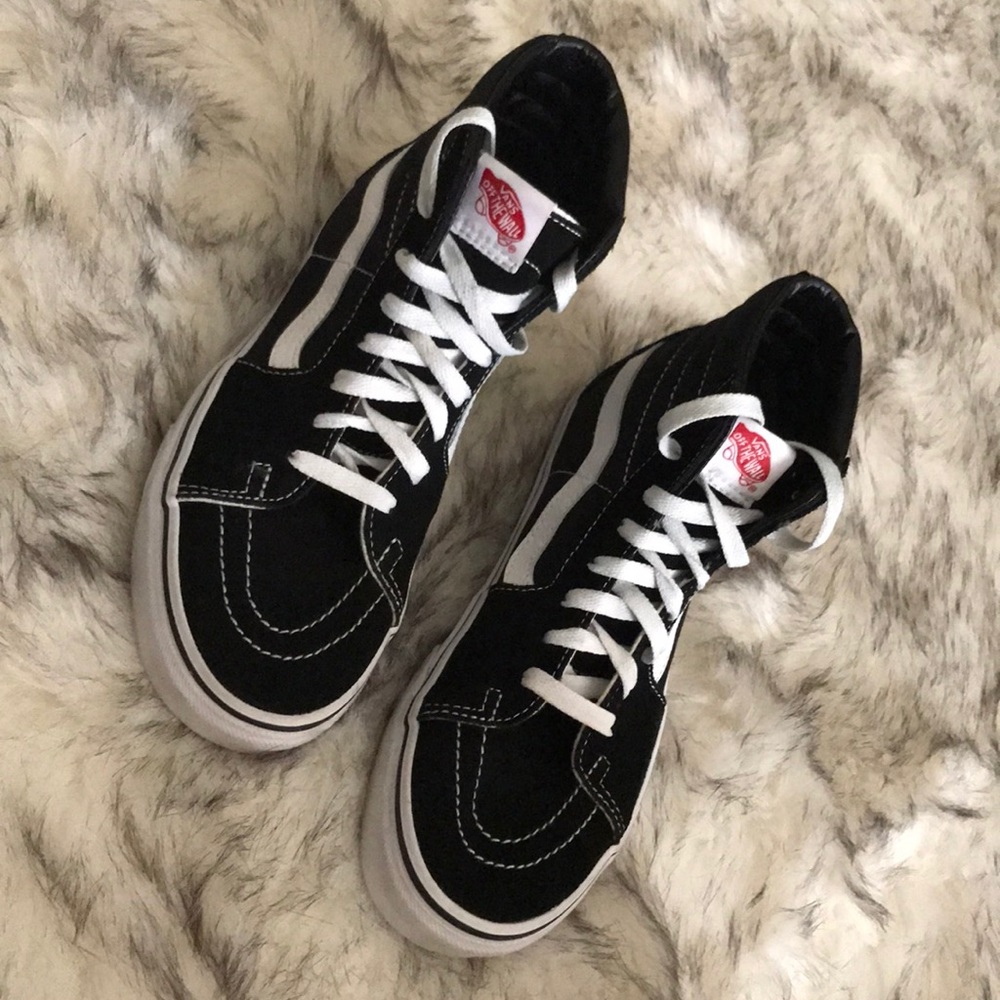 Black high top Vans